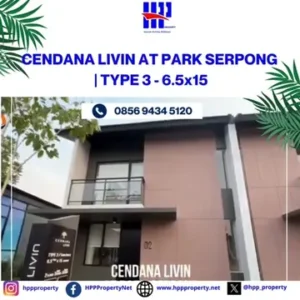 CENDANA LIVIN AT PARK SERPONG| TYPE 3 – 6.5×15