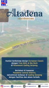 ALTADENA RESIDENCES – Paramount Gading Serpong