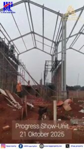 progress pembangunan show-unit Accord Bizpark Parung