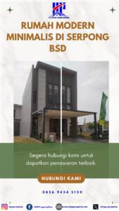 RUMAH MODERN MINIMALIS DI SERPONG BSD