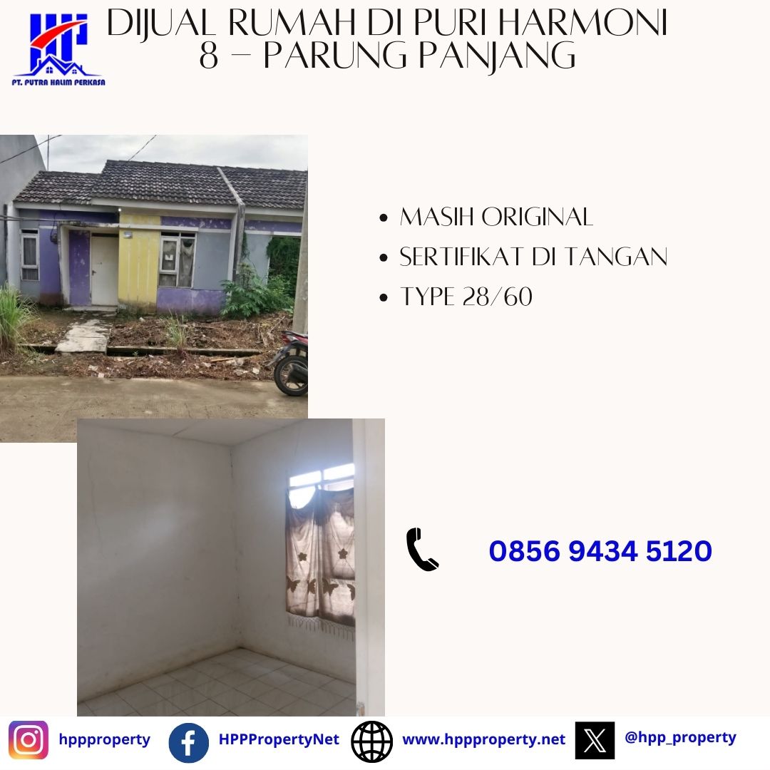 Dijual rumah di PURI HARMONI 8 - PARUNG PANJANG