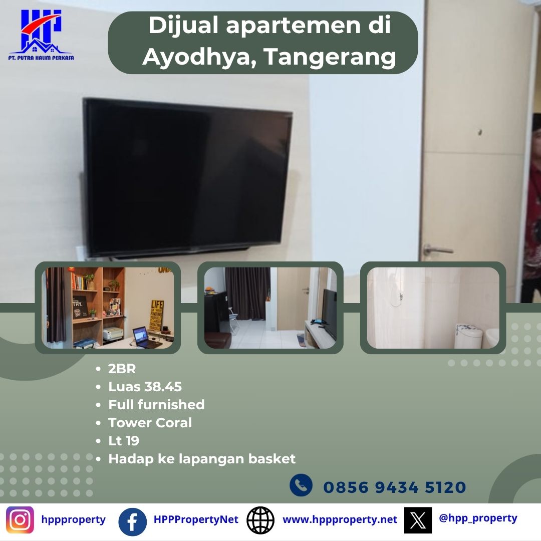 Dijual apartemen di Ayodhya, Tangerang