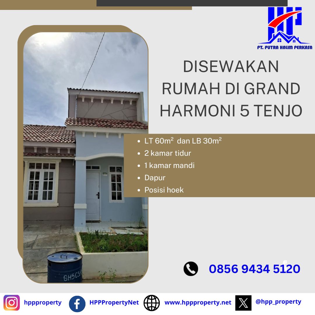 Disewakan rumah Di Grand Harmoni 5 Tenjo