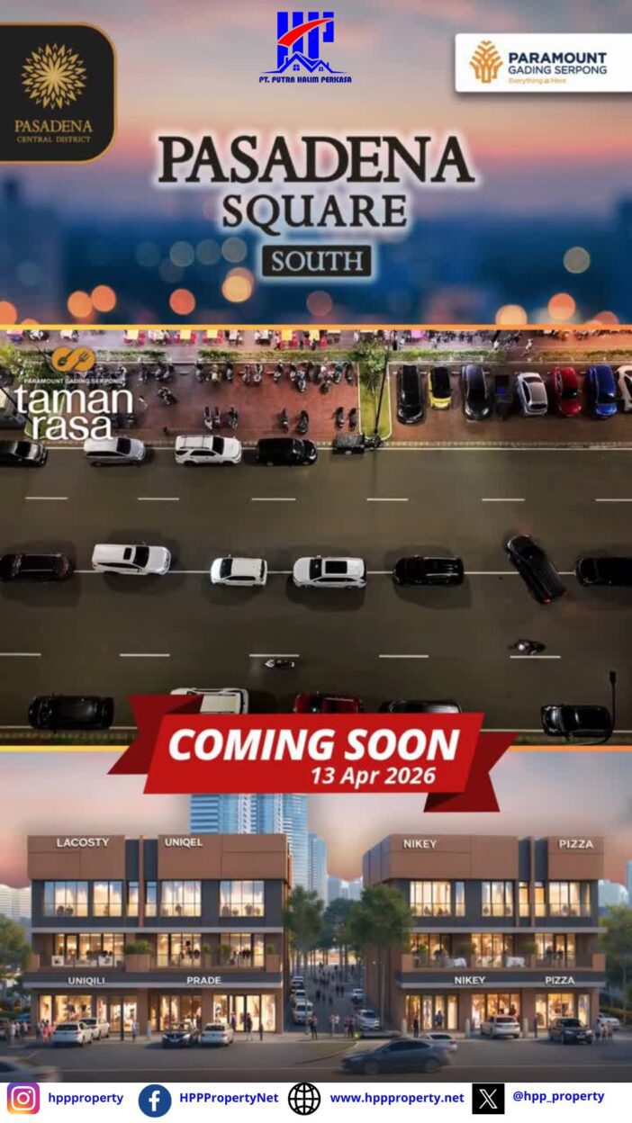 Coming Soon Ruko Pasadena Square South by Paramount Gading Serpong